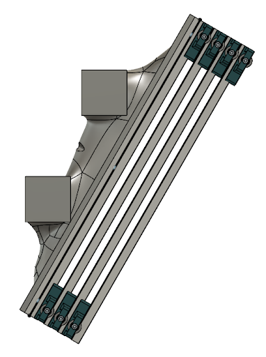 Kevlar string routing and anchors