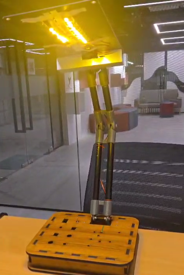 Early prototype of the solar study light