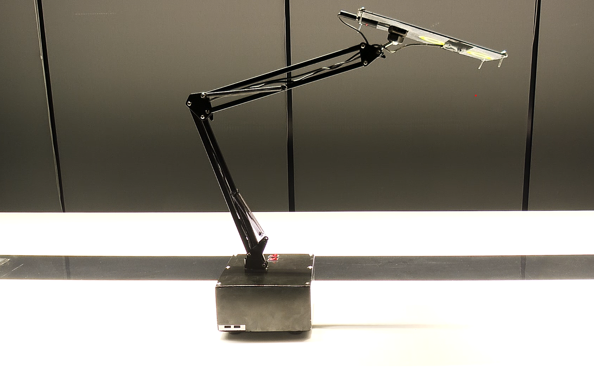 Side view showing switches and ventilation